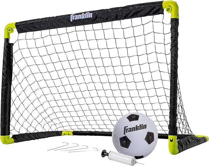 Franklin Sports Kids Mini Soccer Goal Set - Backyard/Indoor Mini Net and Ball Set with Pump - Por... | Amazon (US)