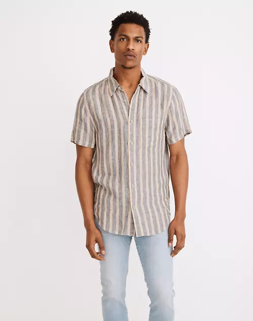 Hemp-Cotton Perfect Short-Sleeve Shirt | Madewell