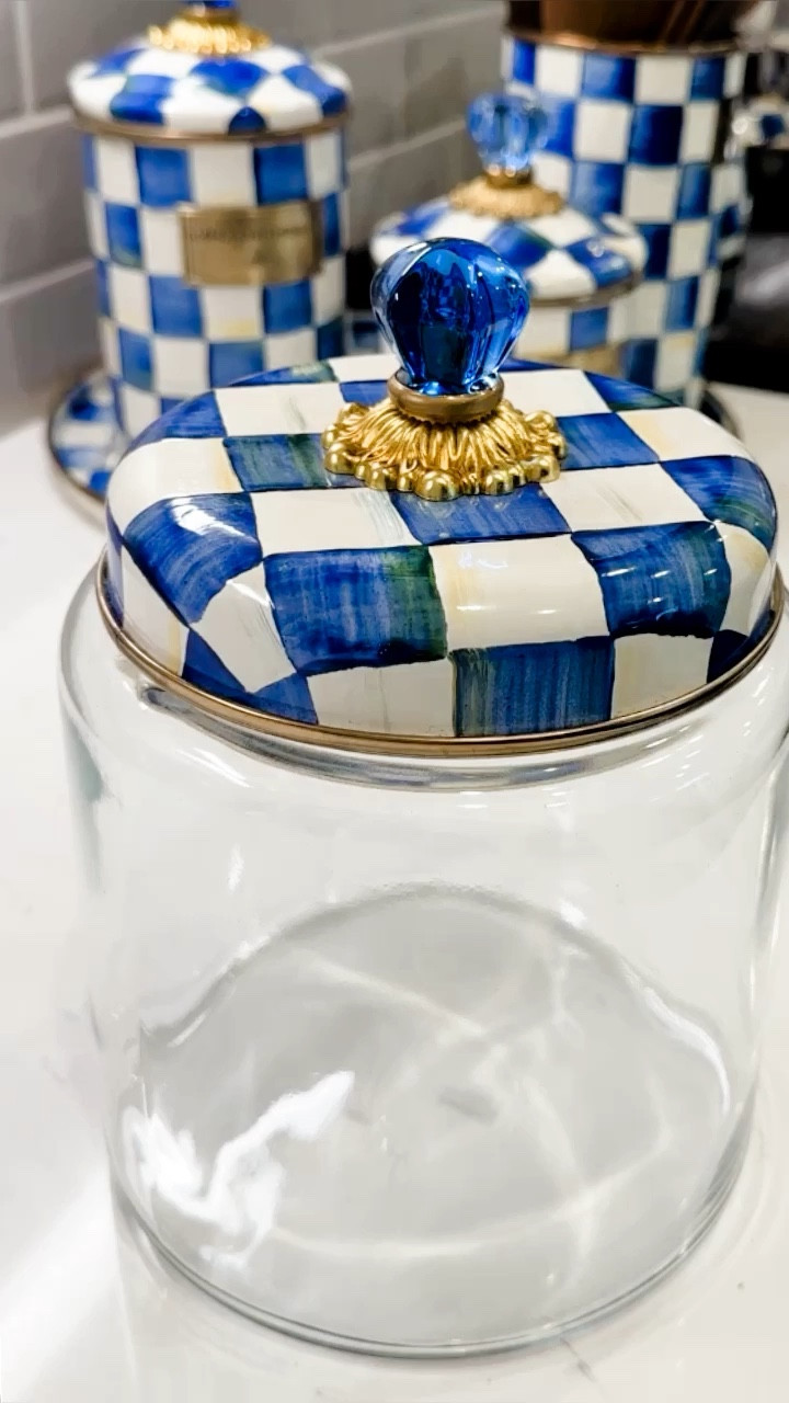 who loves filling the cookie jar? 
I love the way they look on my kitchen counter with all my blue and white mackenzie childs canisters - make sure kitchen represents YOU/ for me it’s pretty and whimsical - I never take it too seriously 
#blueandwhite #kitchenaesthetic 

#LTKunder50