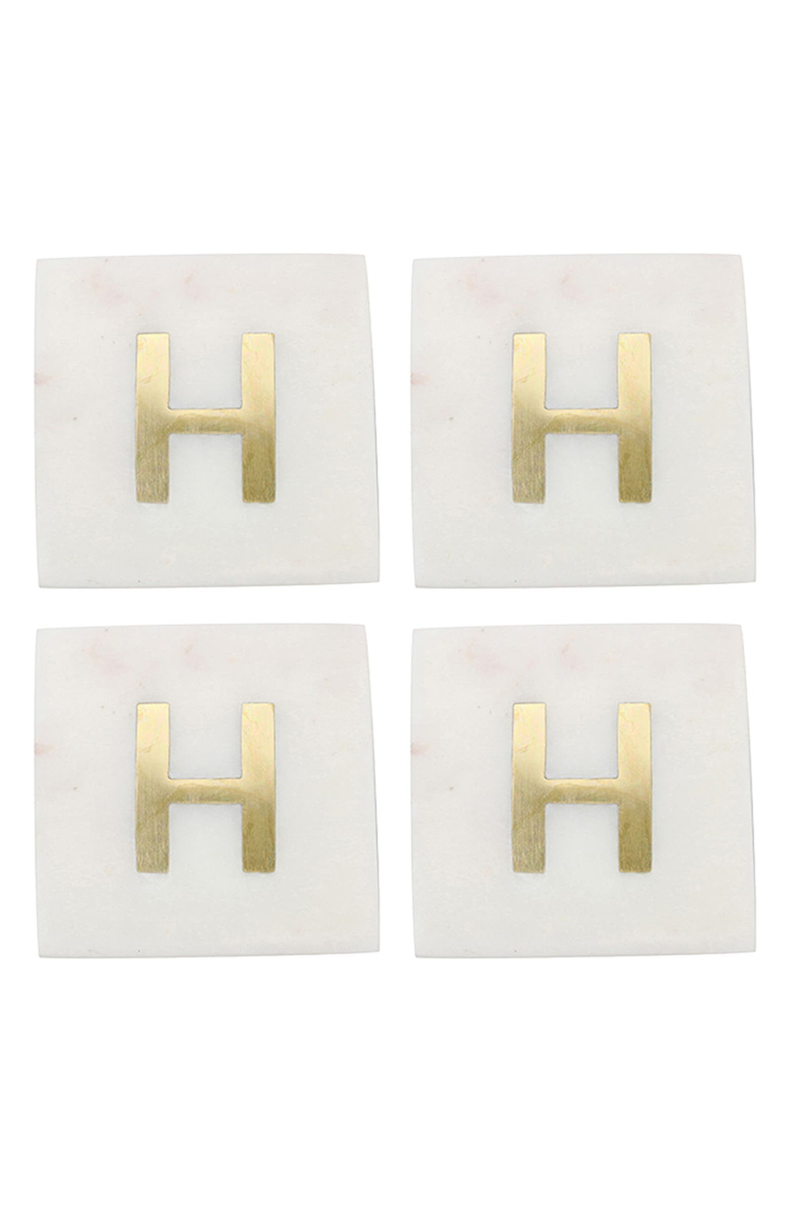 Set of 4 Monogram Marble Coasters | Nordstrom