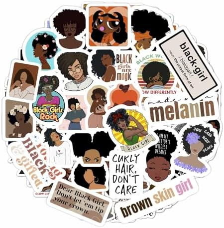 BulbaCraft 100Pcs Black Girl Stickers for Planners and Journals - Black Girl Magic Gifts, Women V... | Amazon (US)