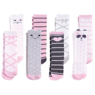 Hudson Baby® Size 12-24M 8-Pack Panda Knee High Socks | buybuy BABY