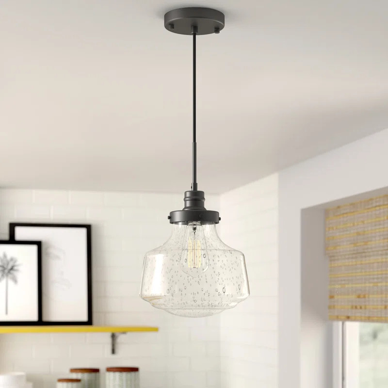 New Hartford 1 - Light Single Schoolhouse Pendant | Wayfair North America