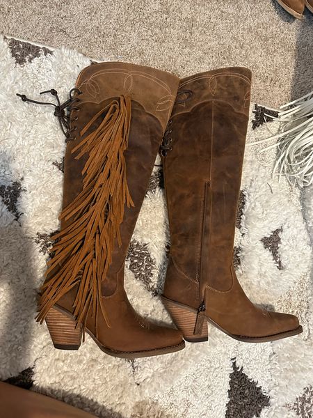 Brown fringe leather cowgirl boots -
Cowboy boots - zip up dingo boots for music festival Nashville or country concert 

#LTKshoecrush #LTKstyletip #LTKFestival