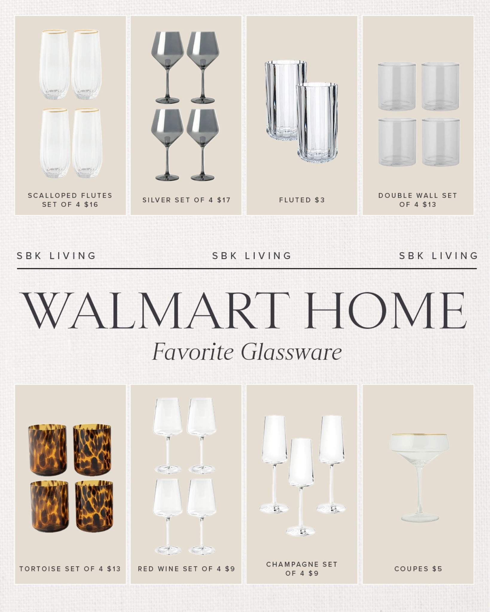 WALMART \ new glassware I’m loving!

Kitchen
Party
Entertaining 

#LTKParties #LTKFindsUnder50 #LTKHome