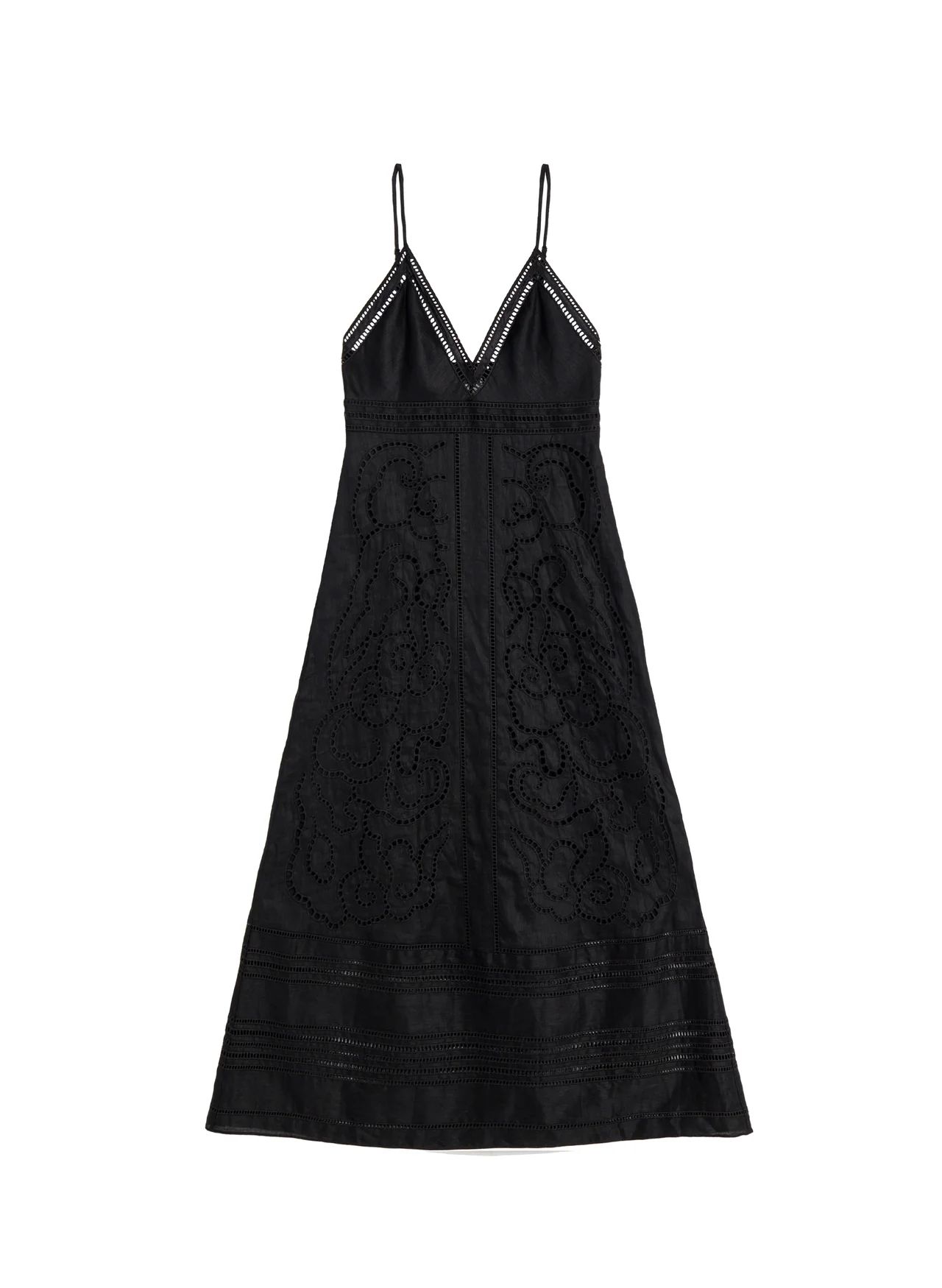 Josie Embroidered Linen Midi Dress | A.L.C