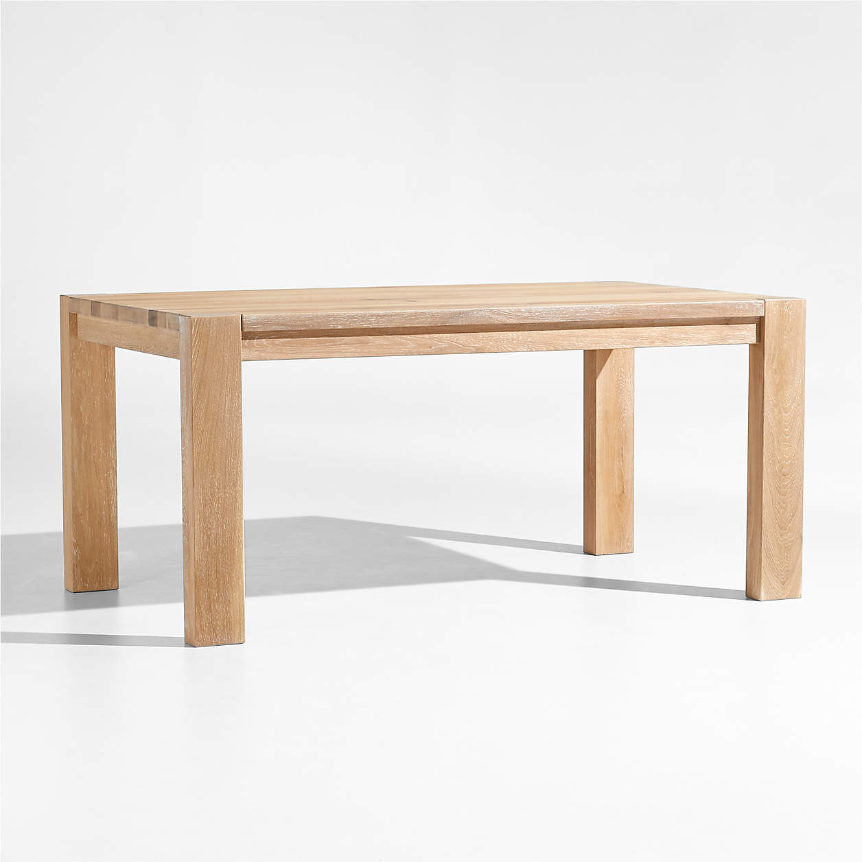 Terra 90" Natural White Oak Solid Wood Dining Table + Reviews | Crate & Barrel | Crate & Barrel