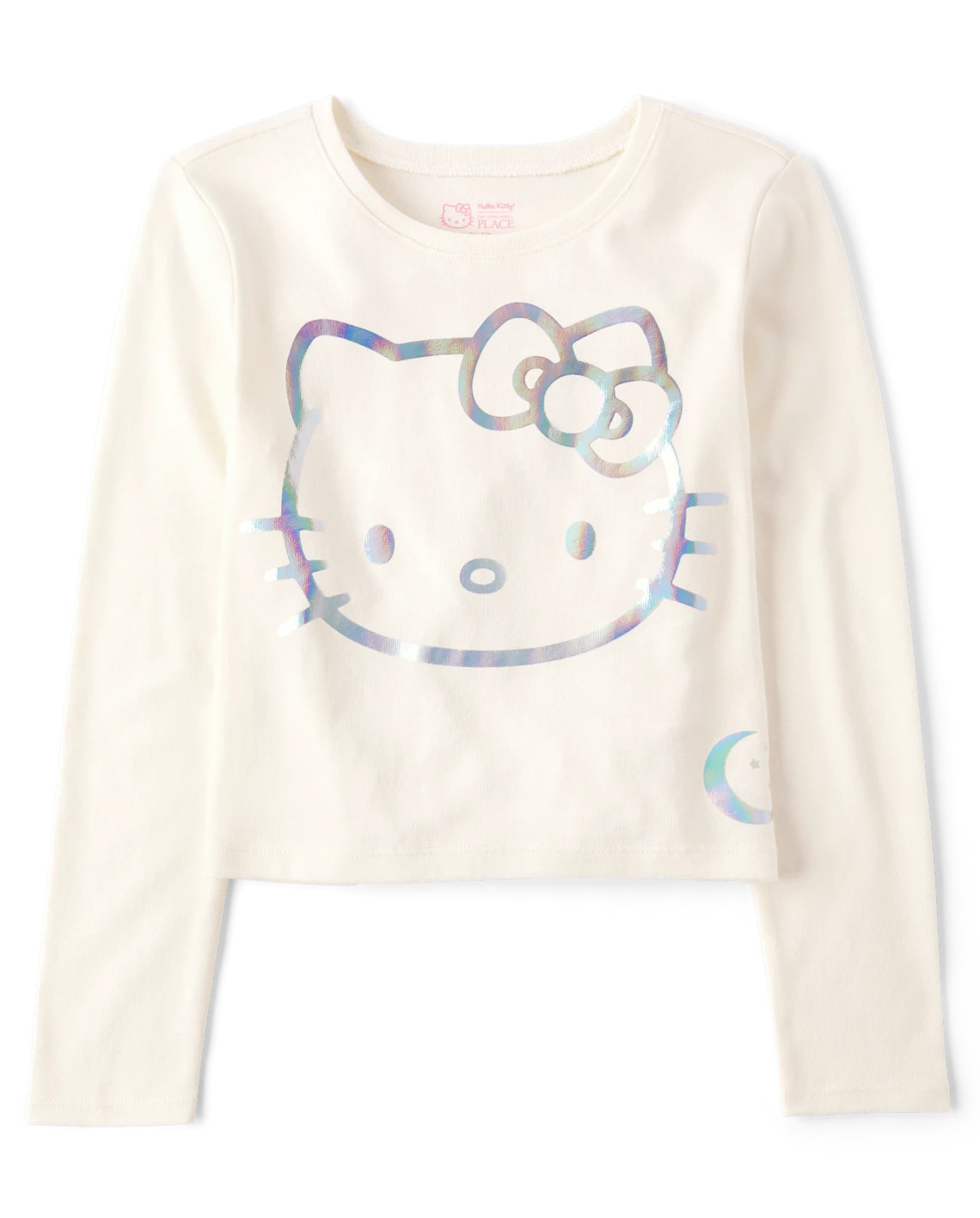 Girls Hello Kitty® Holographic Baby Tee - white | The Children's Place