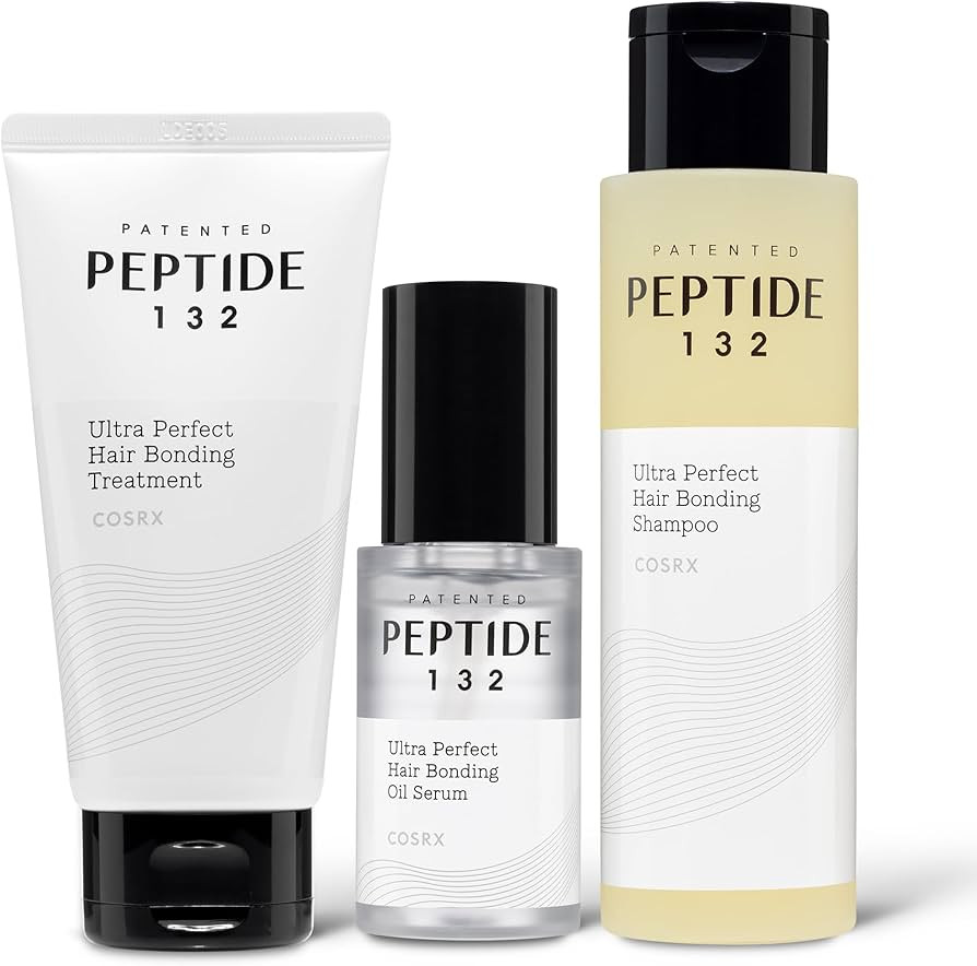 COSRX PEPTIDE 132 Hair Care Trio - Hair Bonding Shampoo, Treatment & Oil Serum, Bond Repair Treat... | Amazon (US)