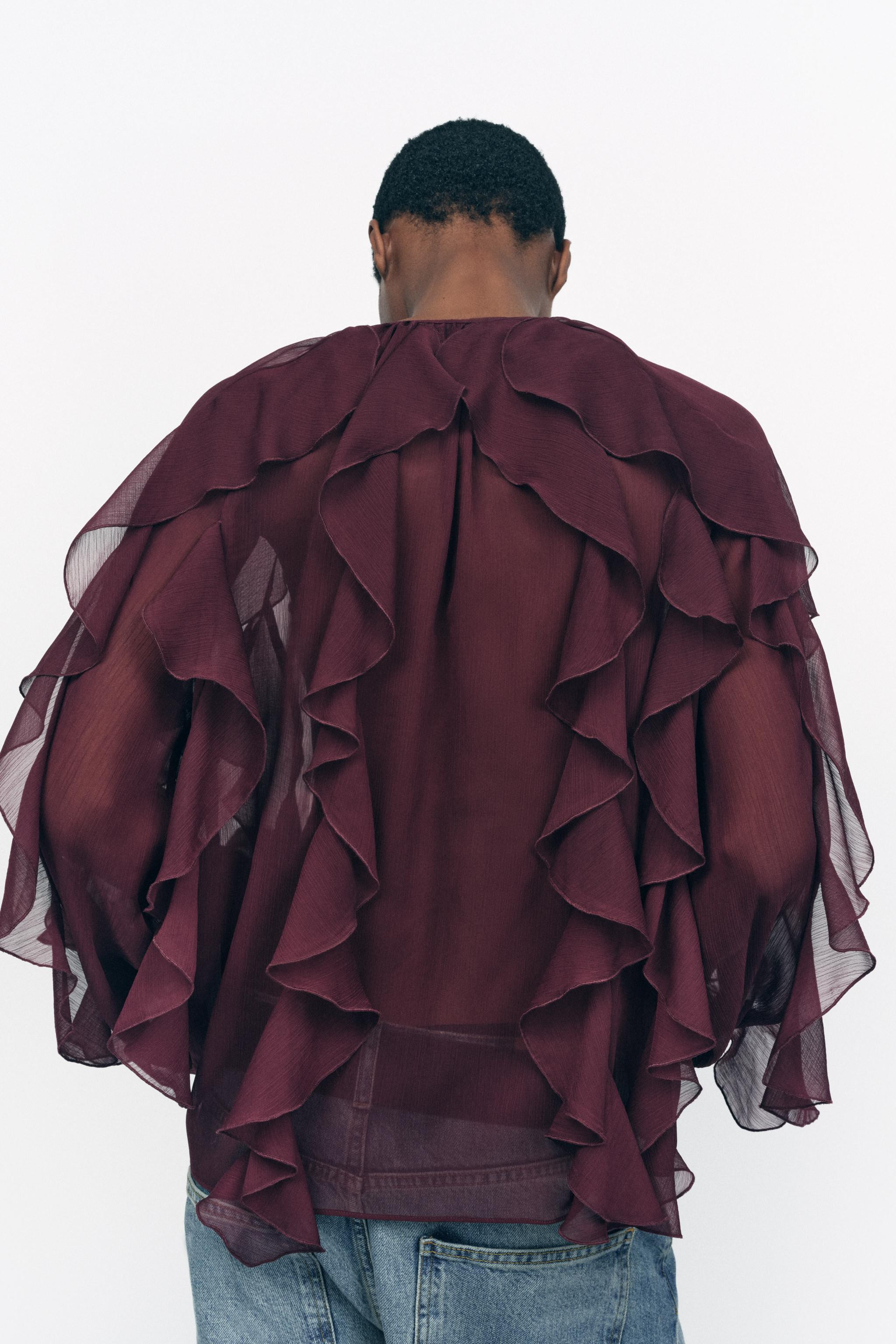 RUFFLED BLOUSE ZW COLLECTION | Zara US
