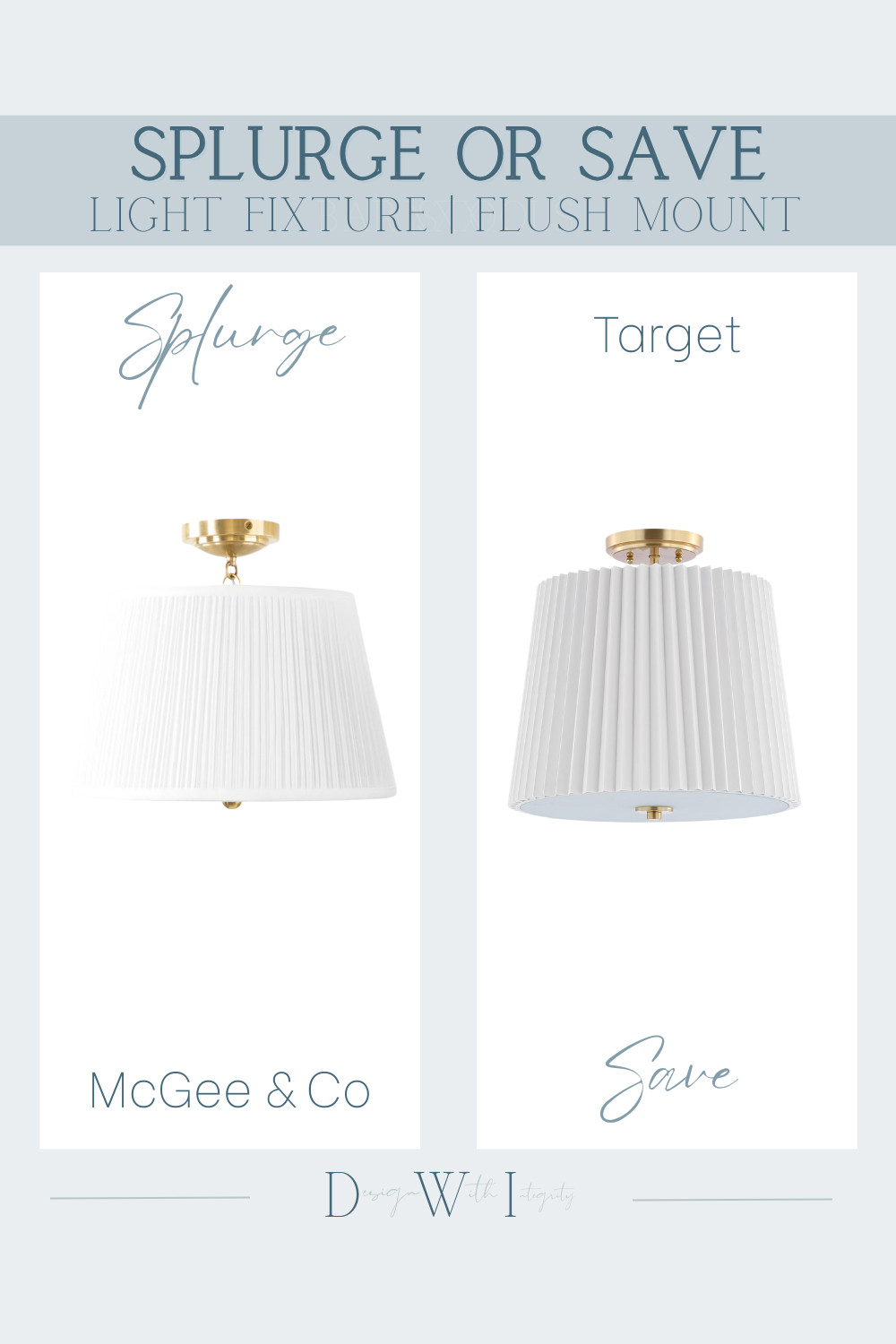 Splurge vs. Save lighting moment. The McGee & Co flush mount brings elevated pleated texture and warm brass details, while the Target version delivers a nearly identical look at a more accessible price point. Same soft glow, same timeless style—just different investment levels. Tap to explore both options on LTK.


flush mount lighting, ceiling light, McGee and Co lighting, Target lighting, light fixture look for less, splurge vs save decor, pleated light shade, brass ceiling light, neutral lighting, entryway lighting, hallway lighting, affordable lighting 

 #LTKHome #LTKSaleAlert