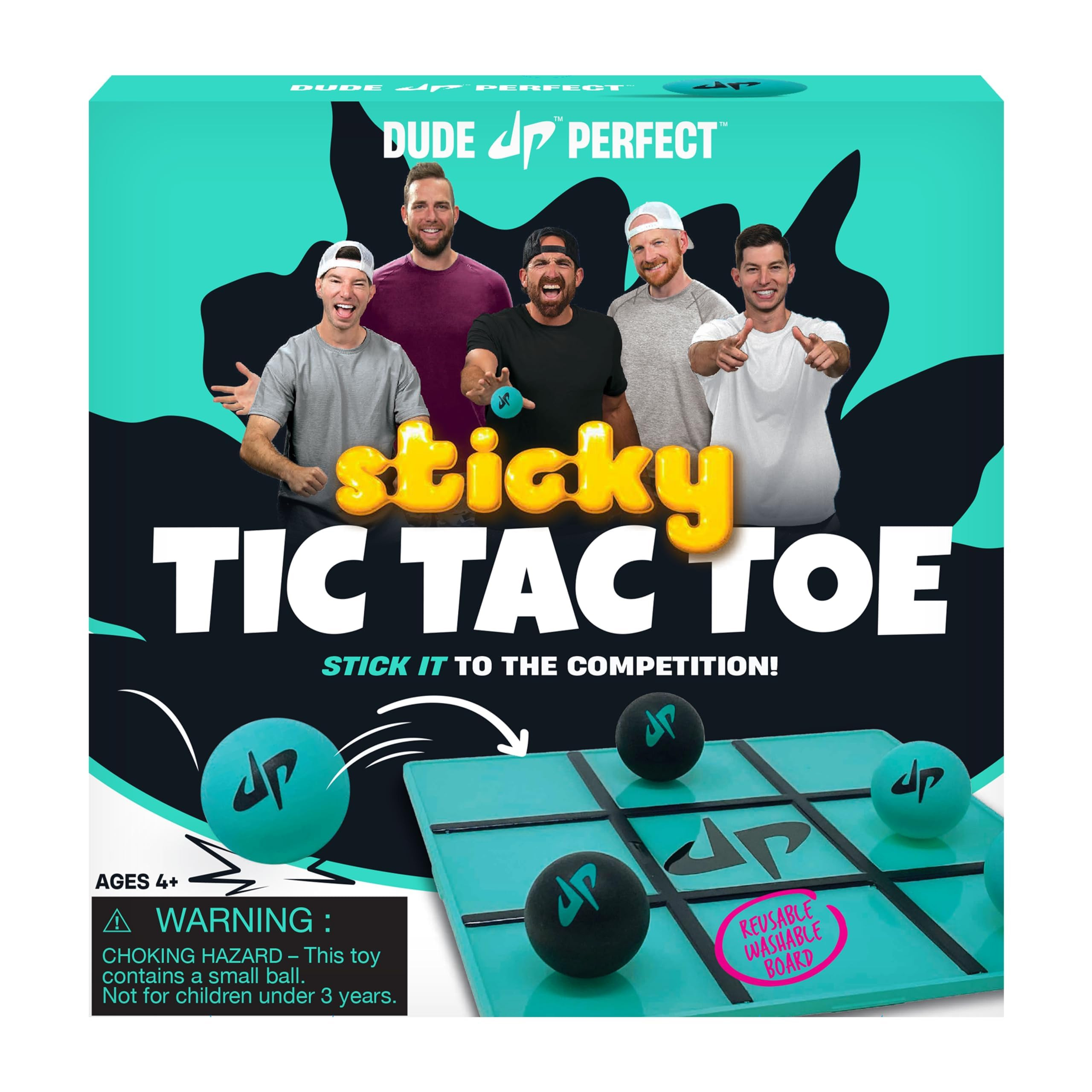 Dude Perfect Sticky Tic Tac Toe, Kids Tabletop Activity, for Family Game Night, Perfect for a Gif... | Amazon (US)