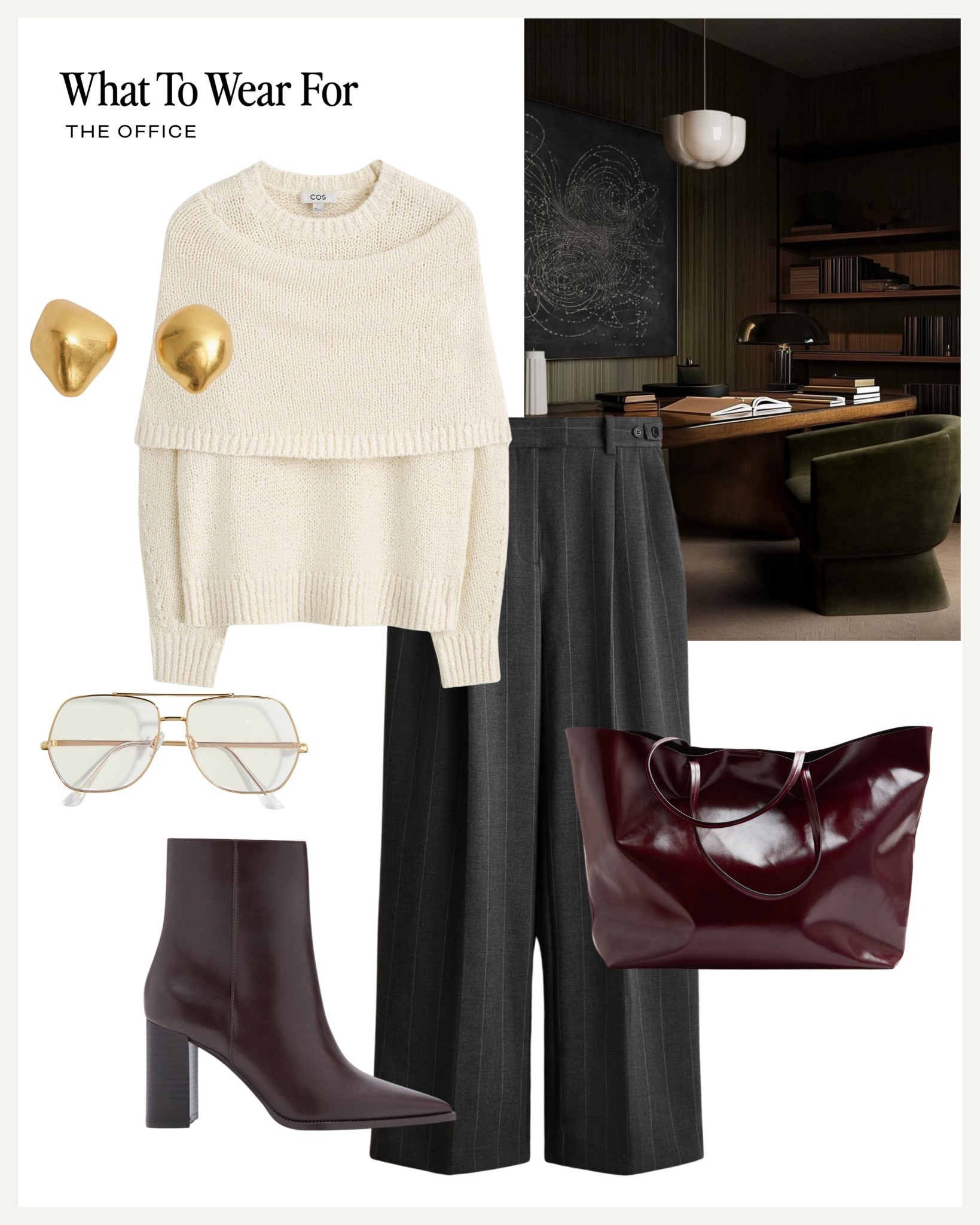 The office 💻 

Winter workwear / burgundy bag / heeled boots / grey tailored trousers 

#LTKuk #LTKworkwear