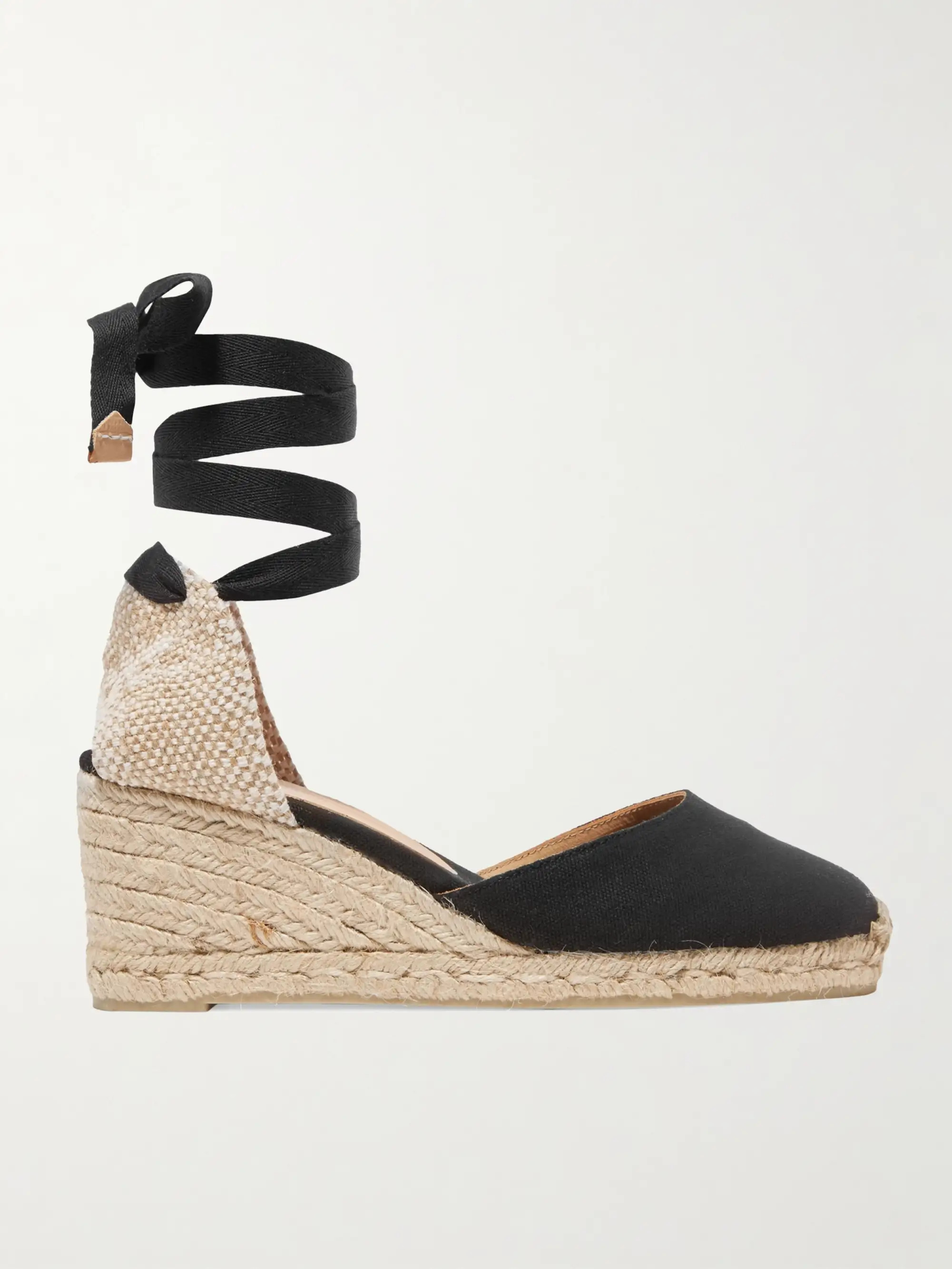 + NET SUSTAIN Carina 60 canvas wedge espadrilles | NET-A-PORTER (US)