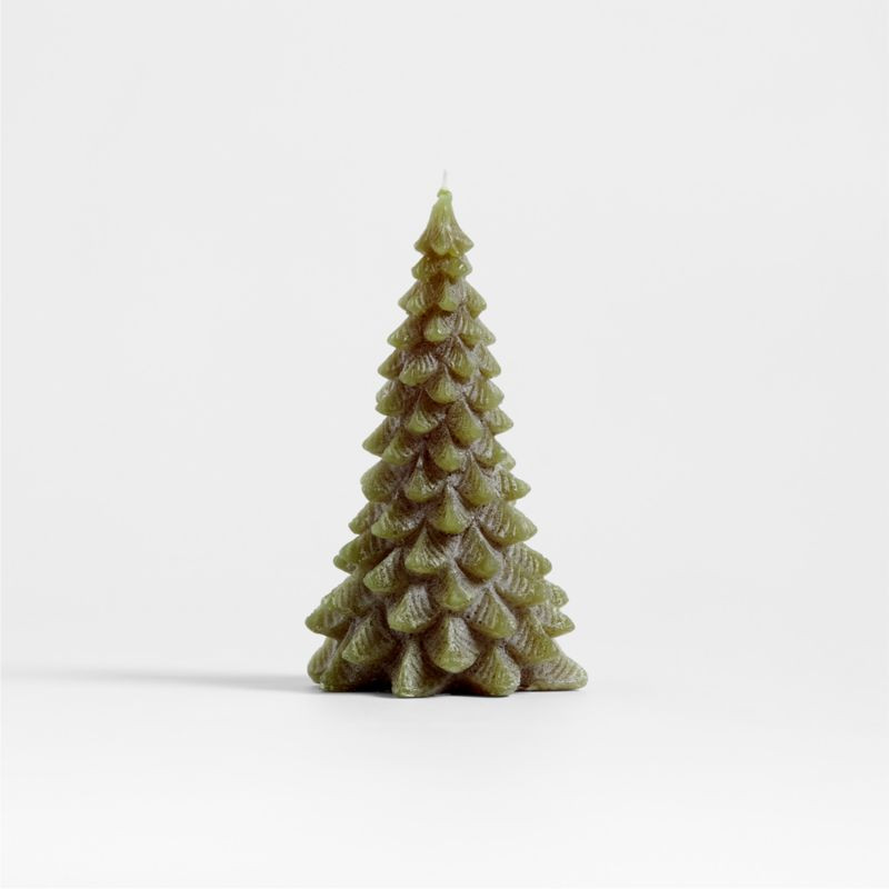 6" Green Pine Christmas Tree Candle + Reviews | Crate & Barrel | Crate & Barrel