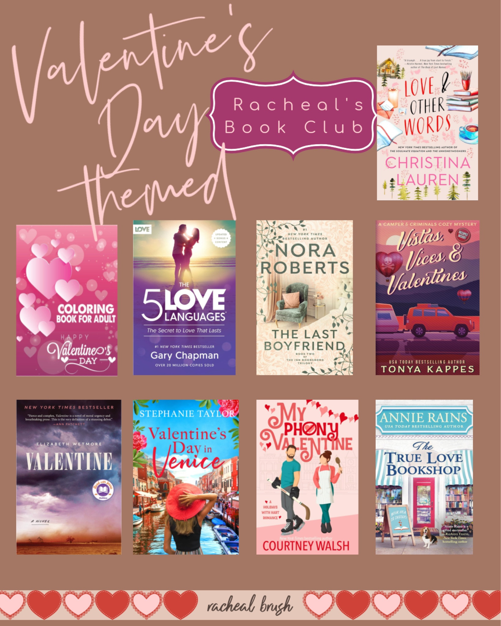 BOOK CLUB: Valentine’s Day themed books 

Date Night | Good Reads | Book Club | 

#LTKHome #LTKSeasonal #LTKGiftGuide