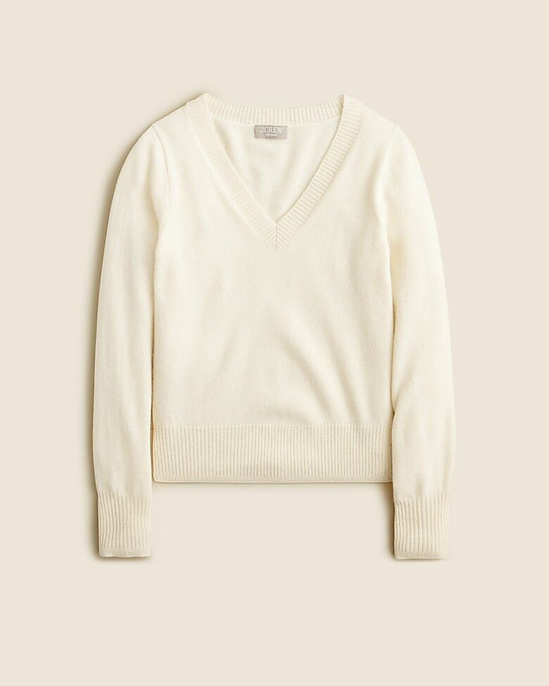 Cashmere shrunken V-neck sweater | J. Crew US