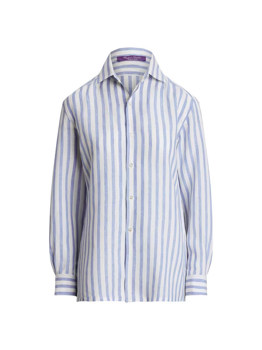 Capri Striped Linen Relaxed-Fit Shirt | Saks Fifth Avenue