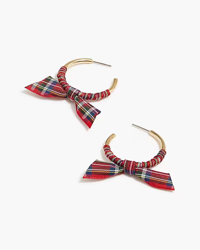 Ribbon-wrapped hoop earrings | J.Crew Factory