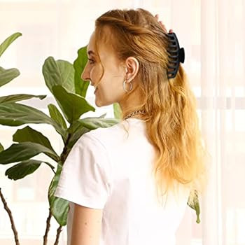 Amazon.com: TOCESS Big Hair Claw Clips for Women Large Claw Clip for Thin Thick Curly Hair 90's S... | Amazon (US)