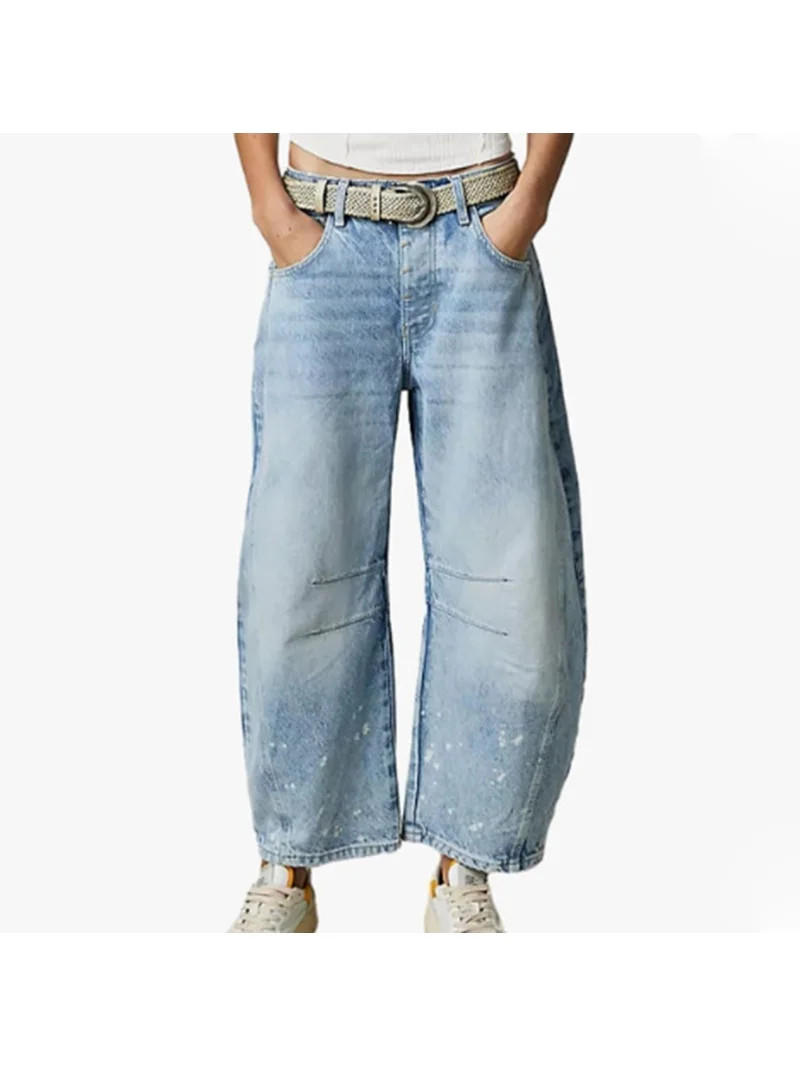 Blue Jeans for Women, Womens Jeans, Women's Baggy Jeans High Waisted Skinny Stretch Haren Pants W... | Walmart (US)