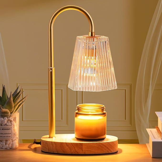 Candle Warmer Lamp Electric - Modern Candle Light Warmer Adjustable Height, Timer for Bedroom Liv... | Amazon (US)