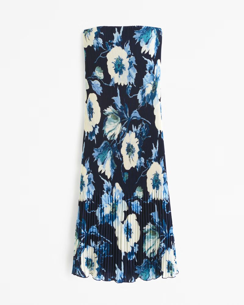 Women's The A&F Giselle Pleat Release Midi Dress | Women's The A&F Wedding Shop | Abercrombie.co... | Abercrombie & Fitch (US)