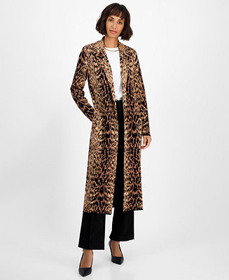 Women's Animal-Print Long-Sleeve Jacket | Macy's