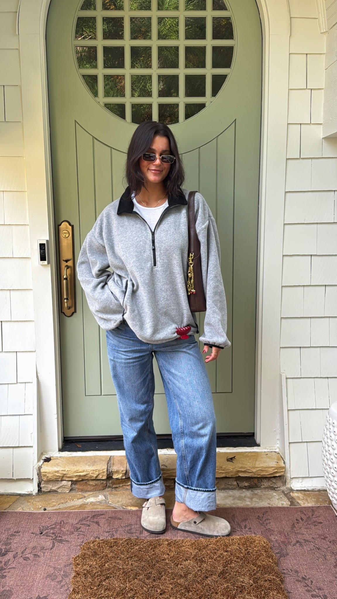 Wearing size L in quarter zip