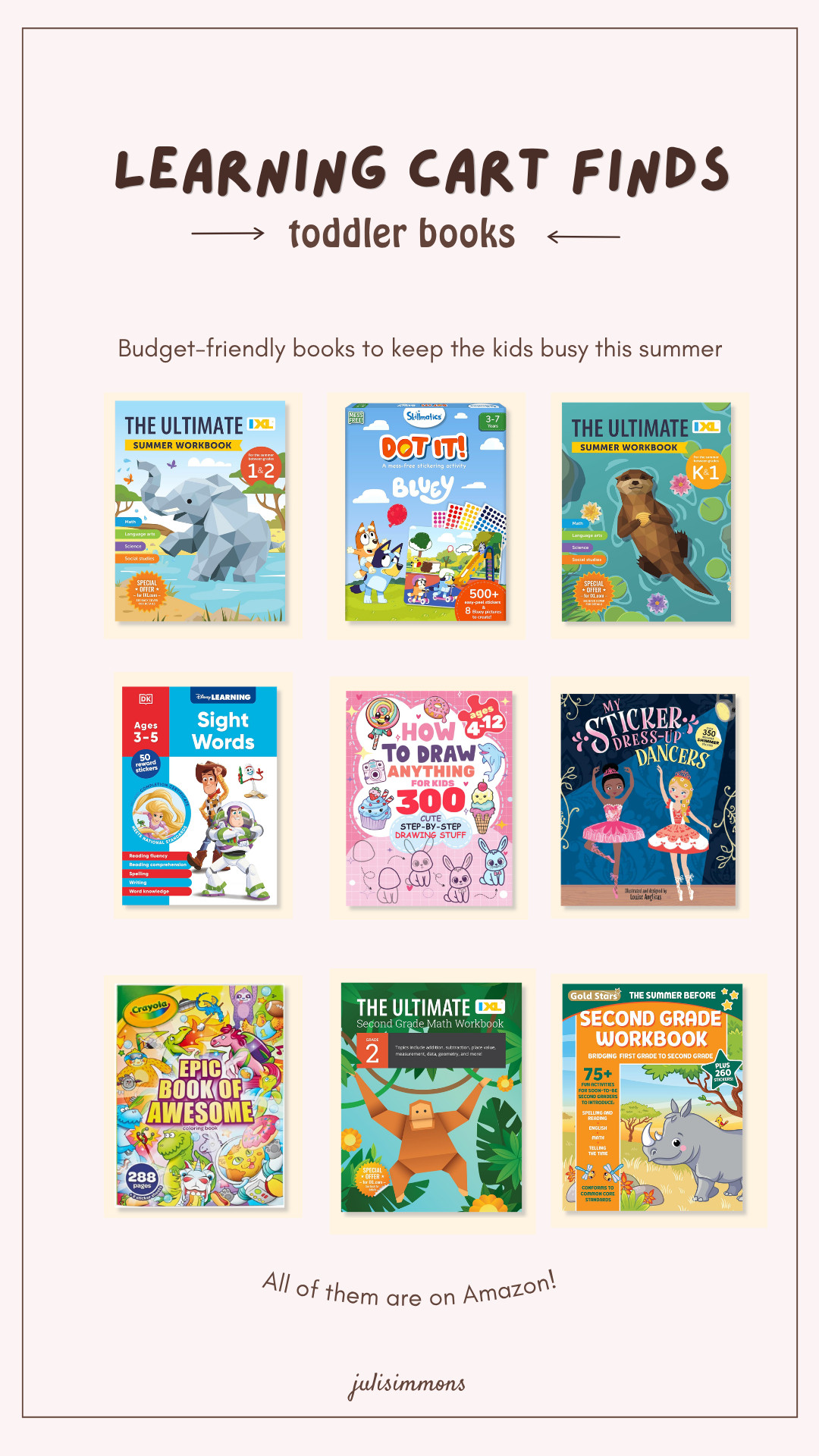 As a mom, these are some of the books I keep in my toddler's learning cart and honestly, they've been such a great alternative to screen time. My little one loves flipping through them every day, and I love that they're learning new words, colors, numbers, and skills while having fun. If you're looking for engaging, educational activities that don't involve a tablet, these are definitely worth checking out.

#LTKunder20

#LTKKids #LTKmomlife