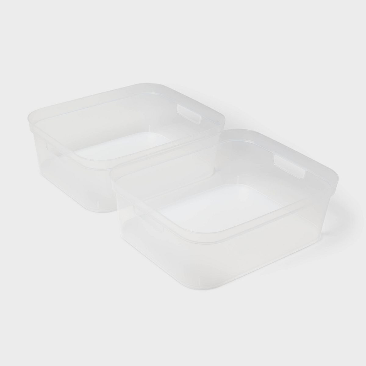 2pk Medium Open Storage Bins Clear - Brightroom™ | Target