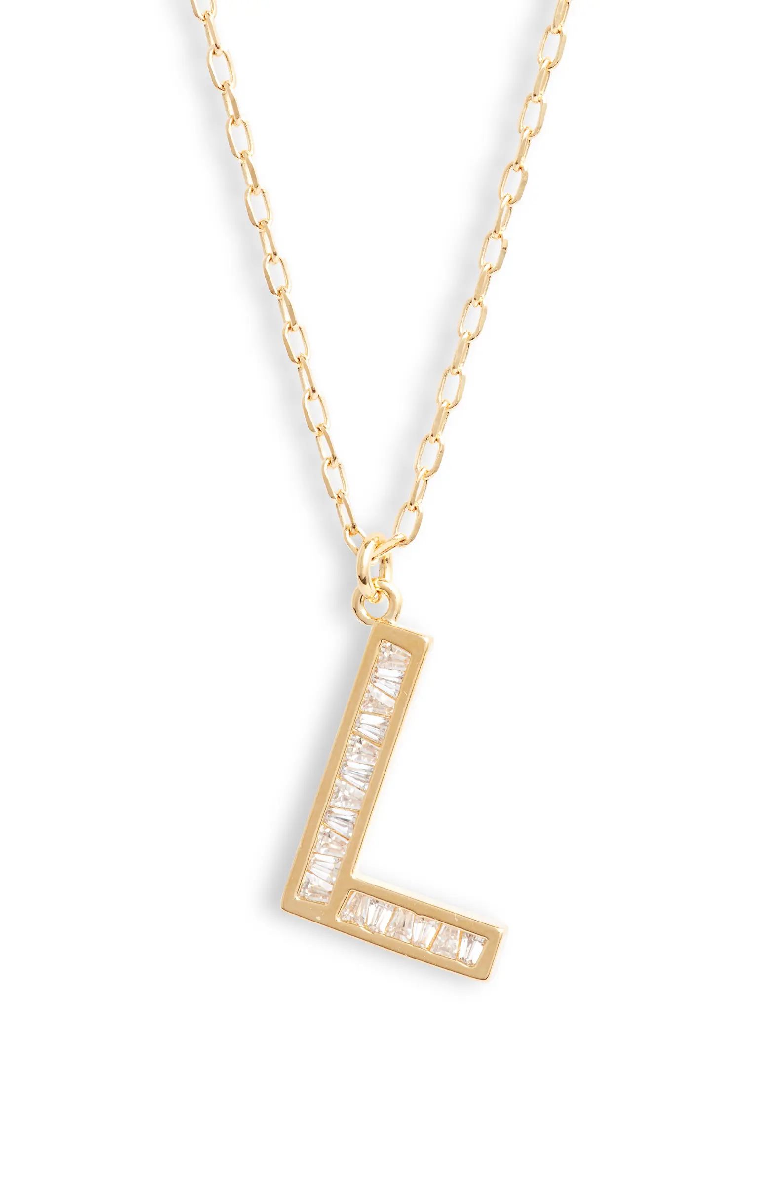 Nordstrom Cubic Zirconia Initial Pendant Necklace | Nordstrom | Nordstrom