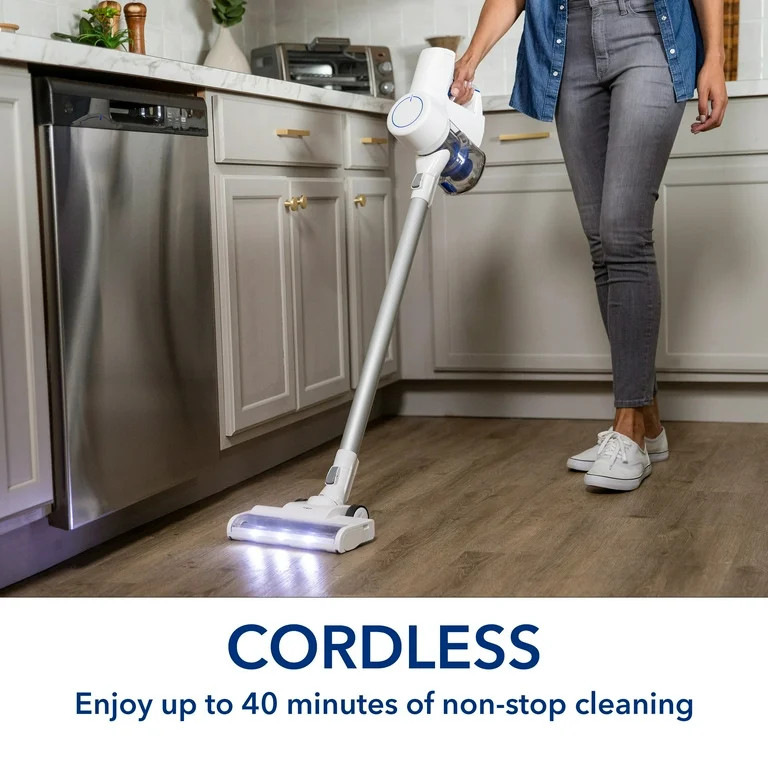 LiteVak by Tineco Cordless Stick Vacuum - 40 Minute Runtime + HEPA Filtration + LED Headlight - N... | Walmart (US)
