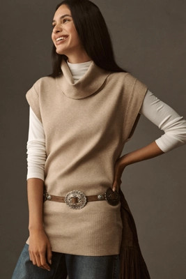 By Anthropologie Sleeveless Turtleneck Tunic Sweater | Anthropologie (US)