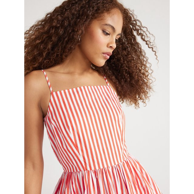 Free Assembly Women's Sleeveless Square Neck Midi Dress, Sizes XS-XXL | Walmart (US)