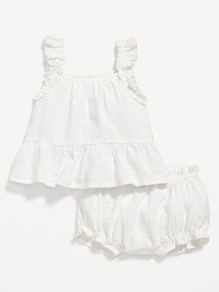 Sleeveless Ruffle-Trim Top and Bloomers Set for Baby | Old Navy (US)