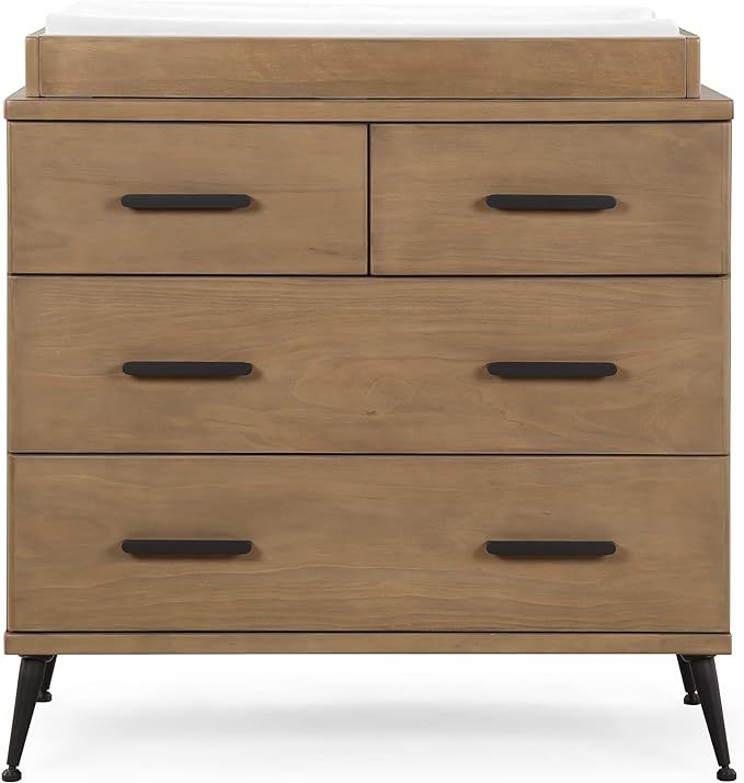 Delta Children Sloane 4 Drawer Dresser with Changing Top - Greenguard Gold Certified, Acorn/Matte... | Amazon (US)