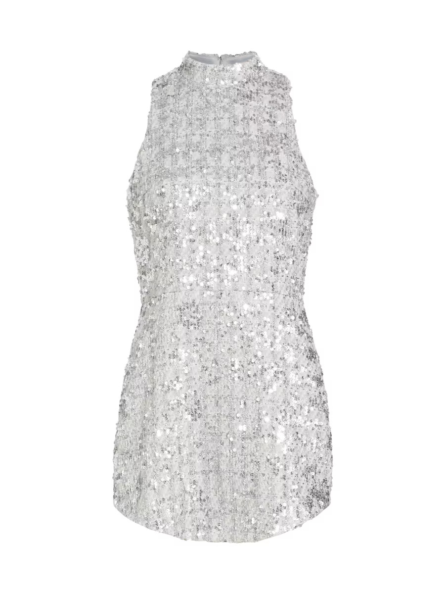 Marshall Sequin Mock Turtleneck Minidress | Saks Fifth Avenue