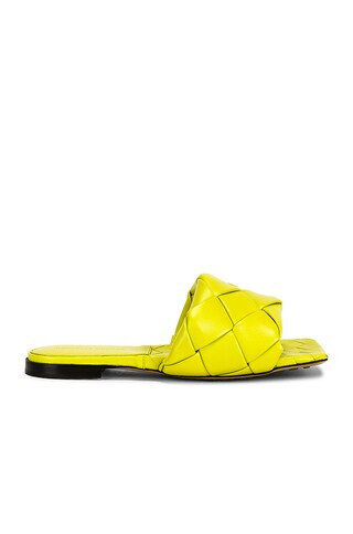 Bottega Veneta Lido Mule Sandals in Yellow | FWRD 