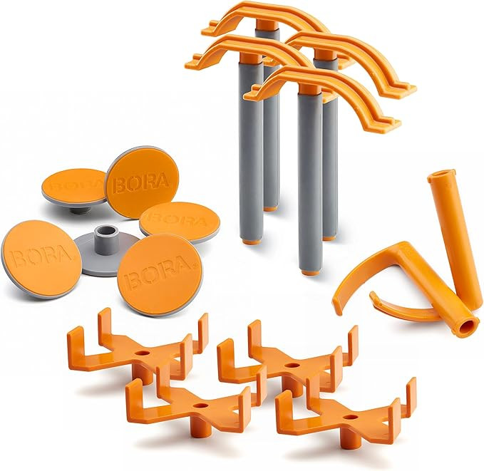 BORA Centipede Panel Cutting Accessory Kit – 4 X-Cups, 4 Quick Clamps, 6 Non-Slips, 2 Hooks, Fi... | Amazon (US)