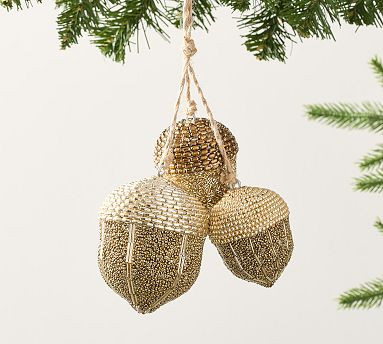 Glass Beaded Acorn Ornament | Pottery Barn (US)