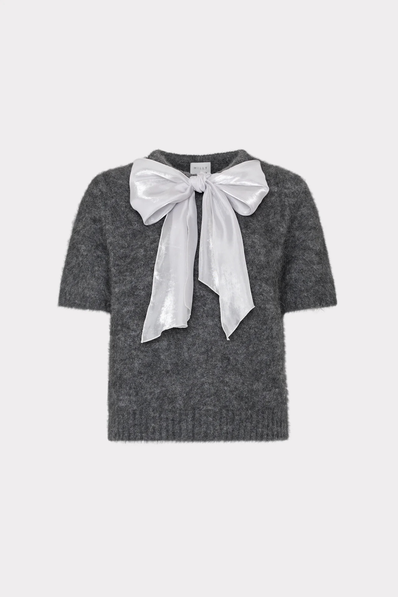 Bow Short Sleeve Sweater | MILLY