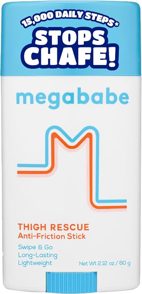 Megababe Thigh Rescue Anti-Chafe Stick | Prevents Skin Chafe & Irritation | Thighs, arms, Bra-Lin... | Amazon (US)