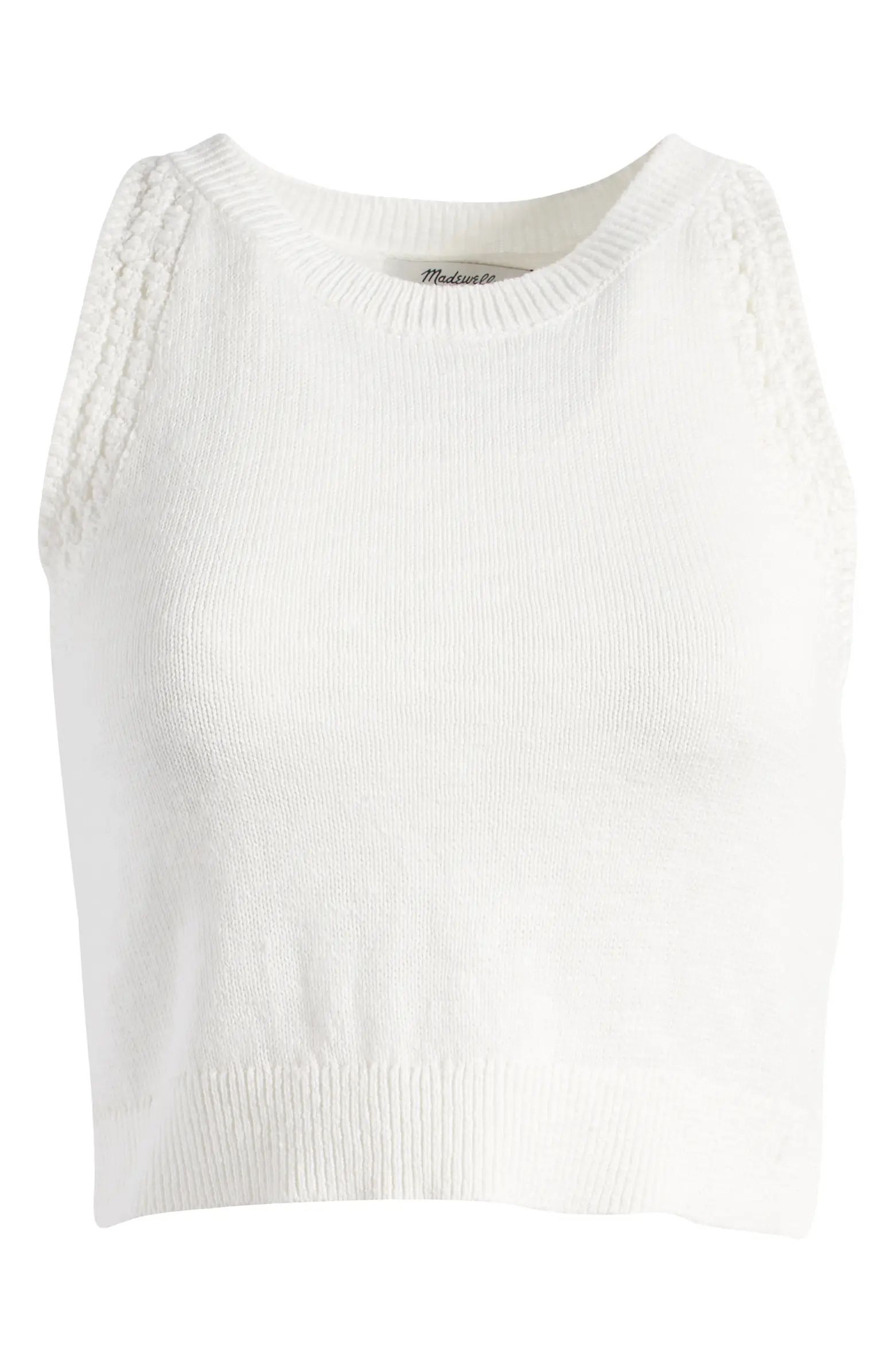 Starburts Crochet Detail Sleeveless Cotton Sweater | Nordstrom