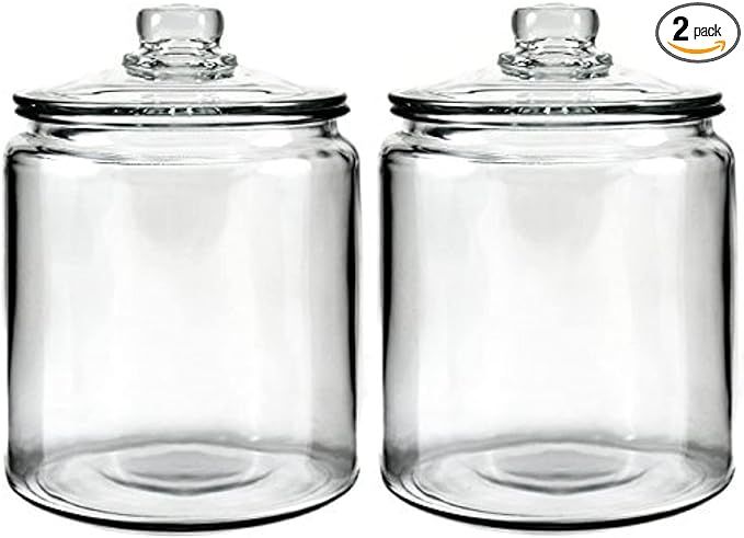 Anchor Hocking Heritage Hill Glass 0.5 Gallon Storage Jar, Set of 2 | Amazon (US)