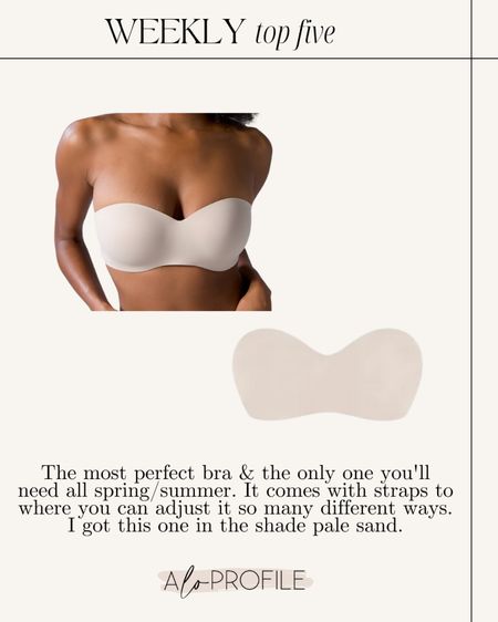 The best bra! You can wear it so many ways with the adjustable/removable straps. I also linked the sticky bra that’s best for any open back clothing. 