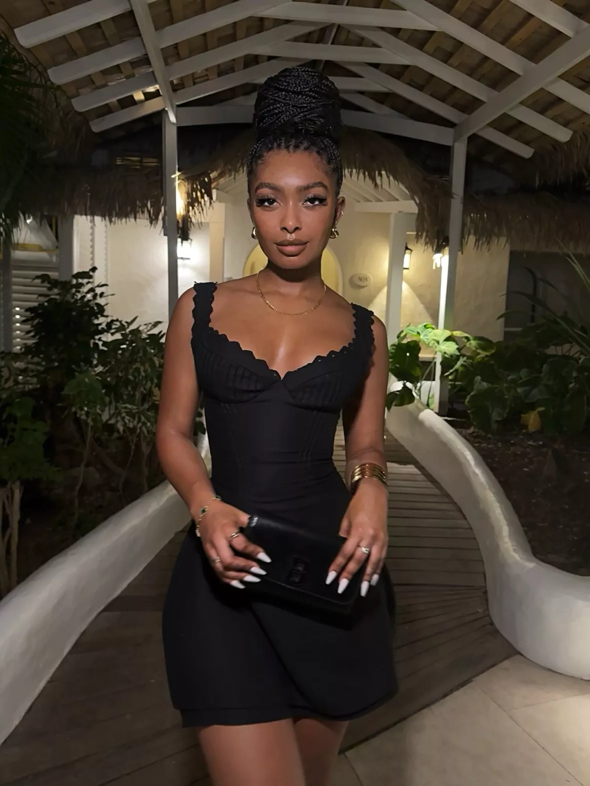 house of cb black mini dress Clothing : Dresses : 'Kara' Mini Featuring a high neck and long sleeves Demuretsy House of CB Black