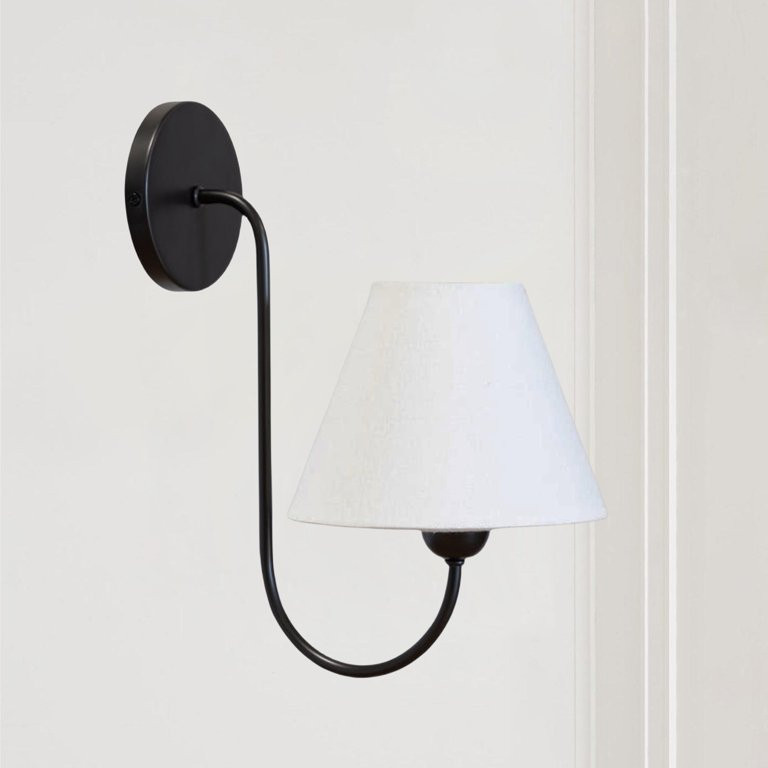 Gleaming Elegance Stainless Oil Rubbed Sconce , Stainless Steel , Antique Brass , White Linen Sha... | Walmart (US)