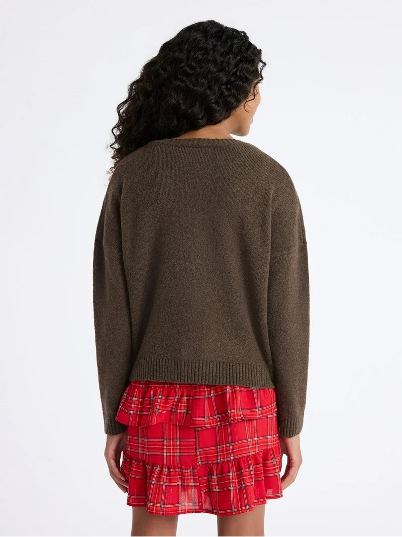 Weekend Academy Girls Pullover Graphic Print Sweater, Sizes 4-18 | Walmart (US)