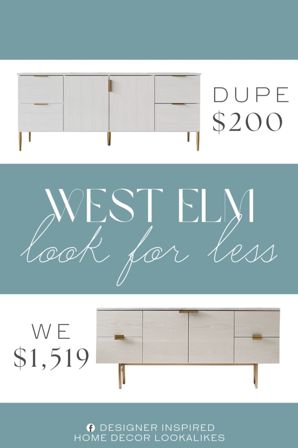 Inspired by West Elm Buffet. Contemporary Storage Cabinet. Stylish Storage Console. Sleek Media Console. Mid-Century Buffet. Mid-Century Modern Console. Modern Storage Buffet. Contemporary Buffet Cabinet. Luxury Media Console. 

Home more affordable option find copy cat similar look for less budget friendly affordable cheap cheaper beautiful pretty. Clearance sale coupon code discount code promo code luxury lookalike look a like Inspo inspiration inspired by idea ideas Love like these? I share multiple every day in my FB group.
#westelminspired #modernsideboard #elegantstorage #mediaconsole #stylishstorage #buffet #furniturefinds #homestorageinspo 

 #LTKHome